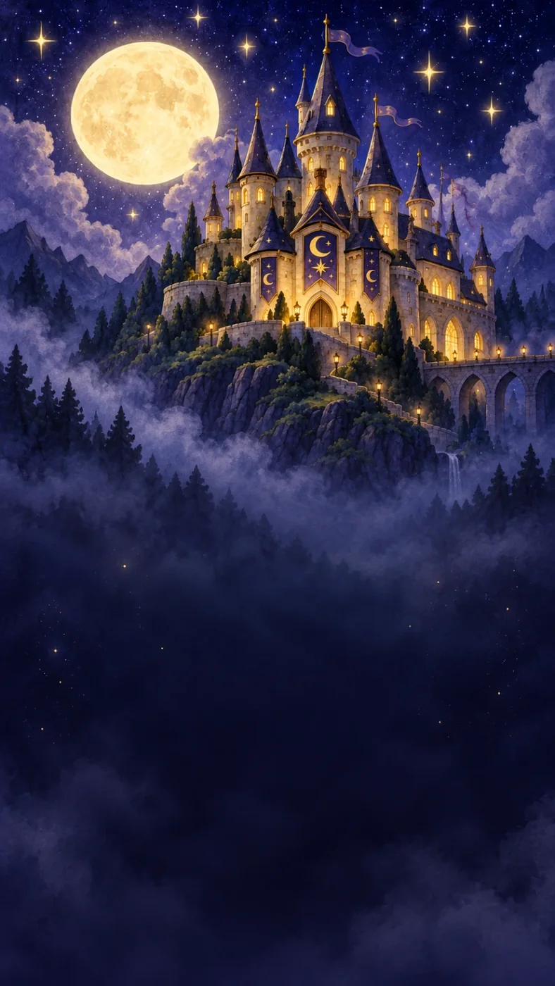 Le château de l’Académie de Brumelune, la nuit